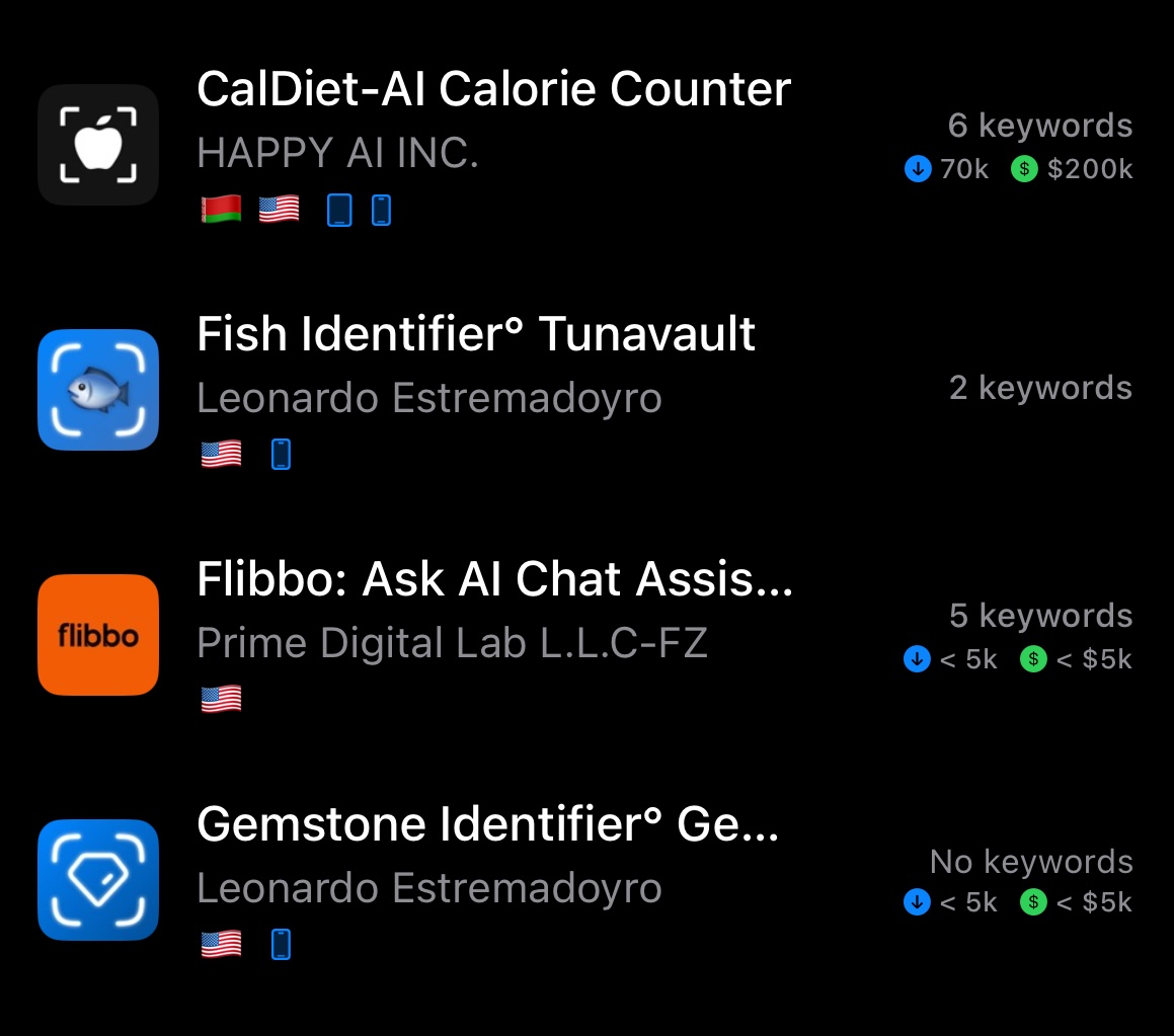 Real-time App Tracking Interface